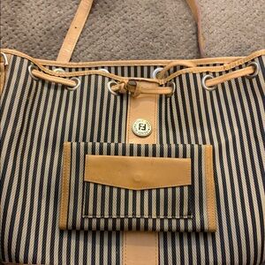Vintage Fendi bucket bag With Matching Wallet